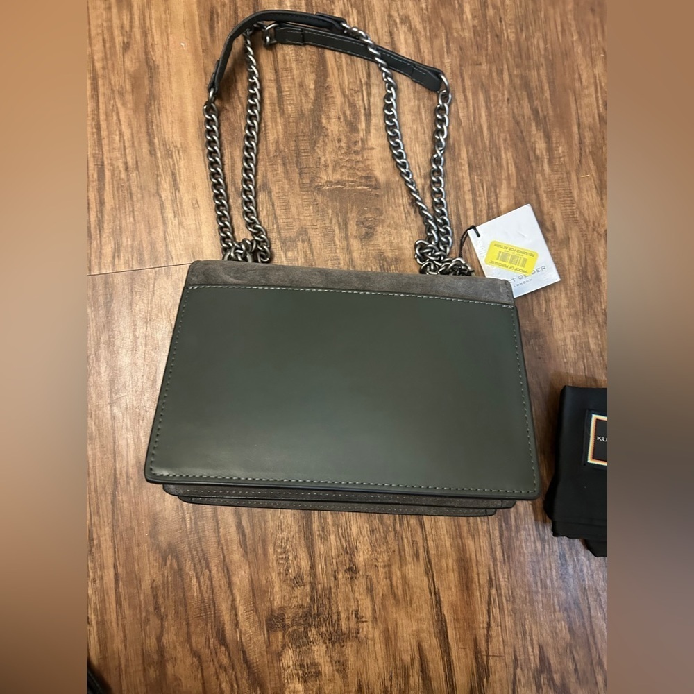 Kurt Geiger Charcoal Suede Crossbody “The Shoreditch” Bag - Picture 9 of 9